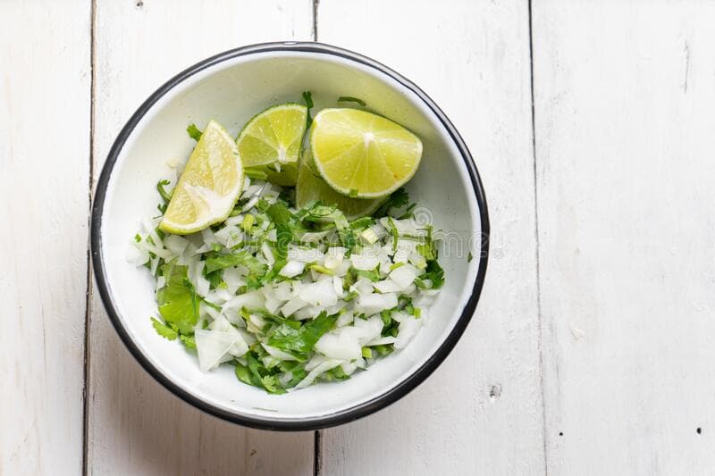 Cilantro y cebolla