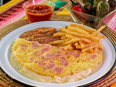 Omelette Jamón con Queso