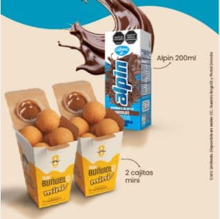 2 Cajitas Mini más 2 Alpin Chocolate