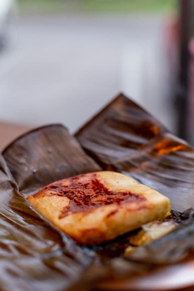 Tamal oaxaqueño: verde, carne de puerco