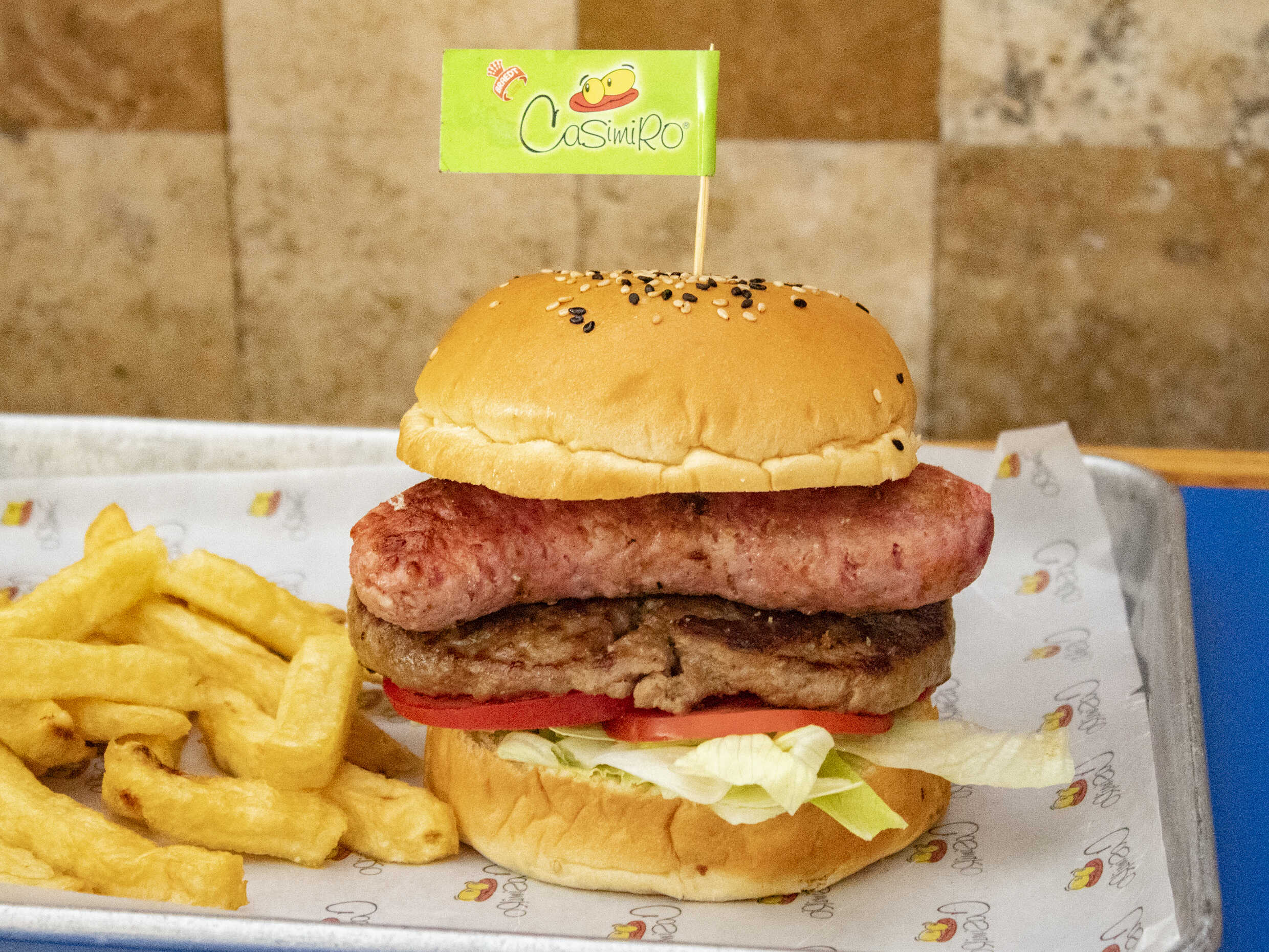 Hamburguesa con Chorizo