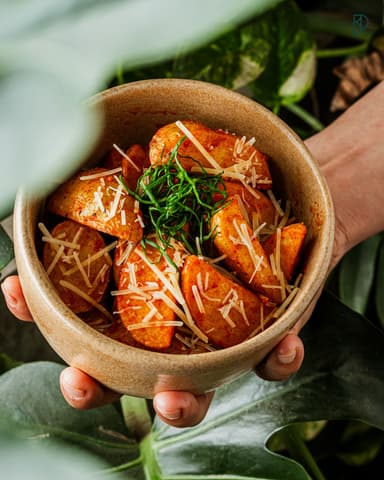 Patatas bravas (porción)