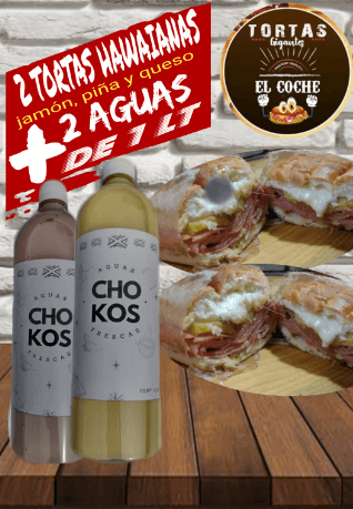 Combo Hawaiano + 2 Aguas de Litro