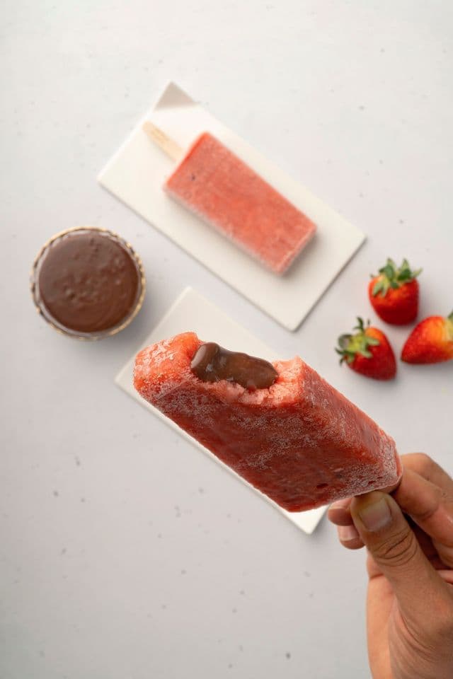 Fresa rellena de choco-avellanas
