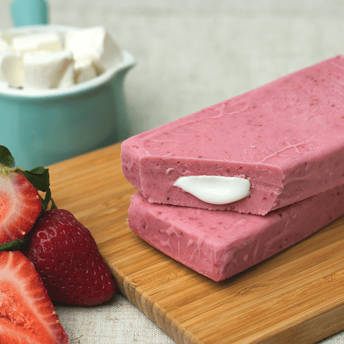Paleta Cheesecake de Fresa