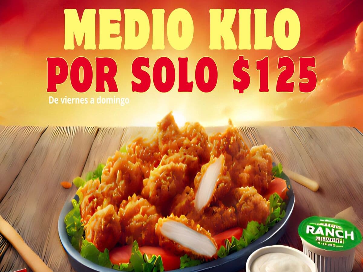 Medio Kilo Boneless Promo Viernes Sabado y Domingo