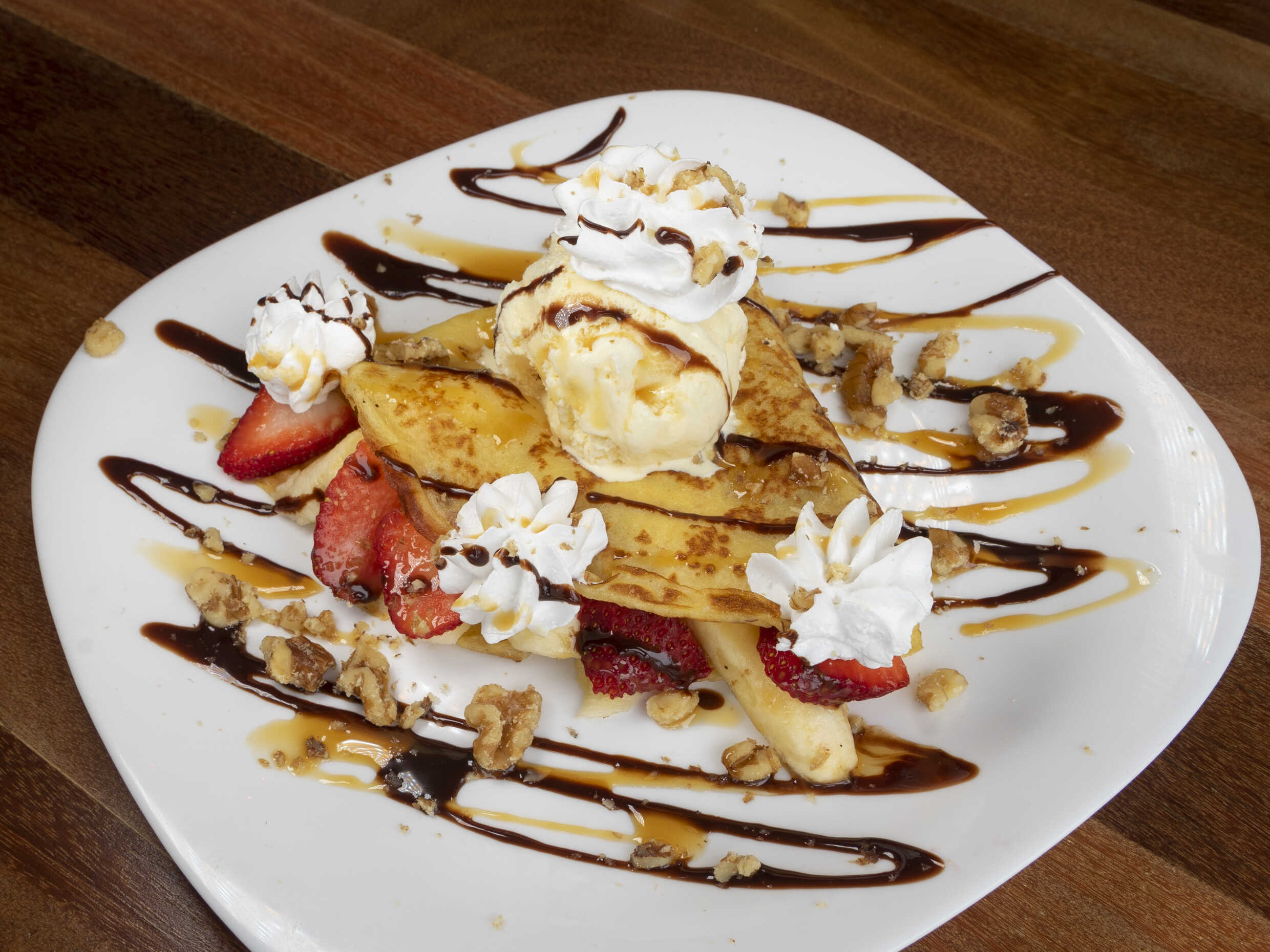 Crepa de Fresa y Melocotón