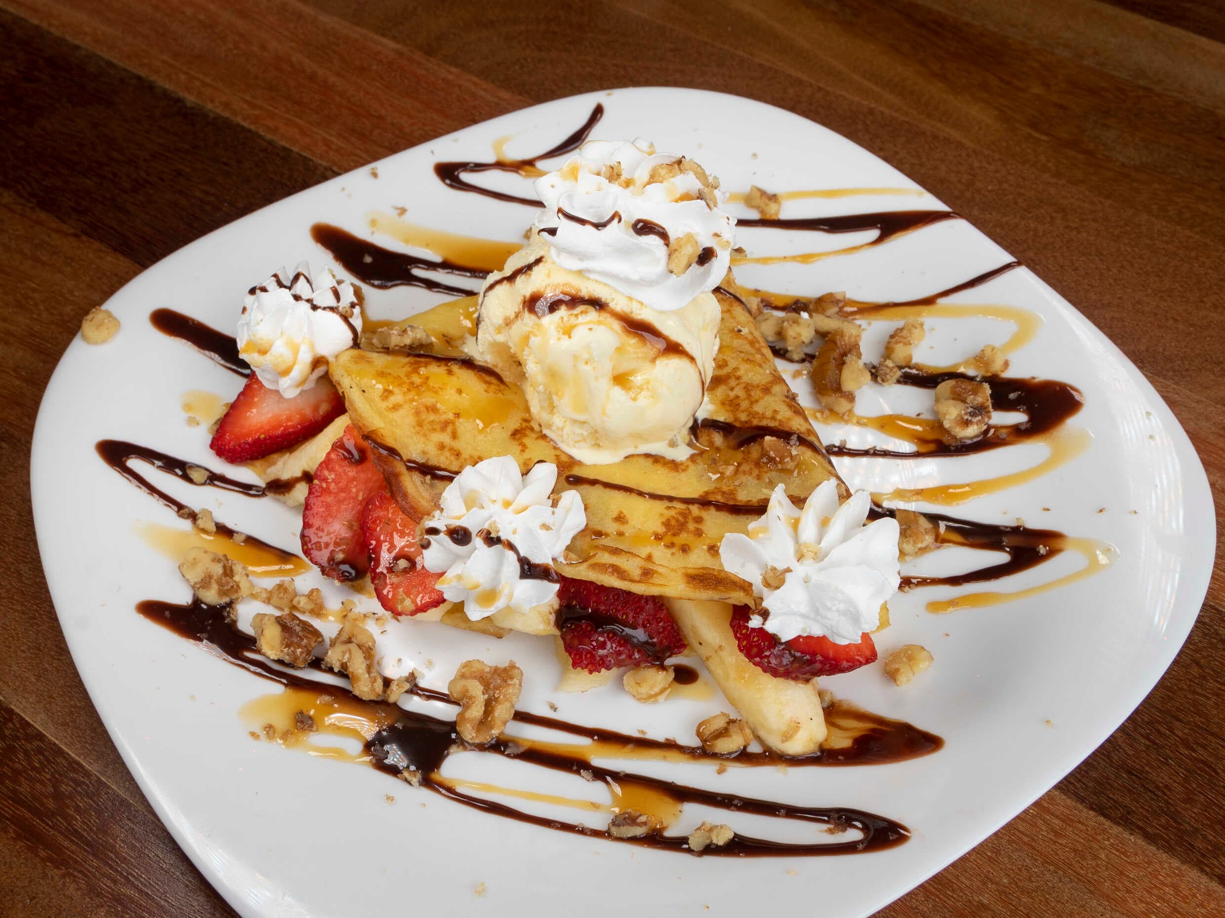 Crepa de Fresa y Melocotón