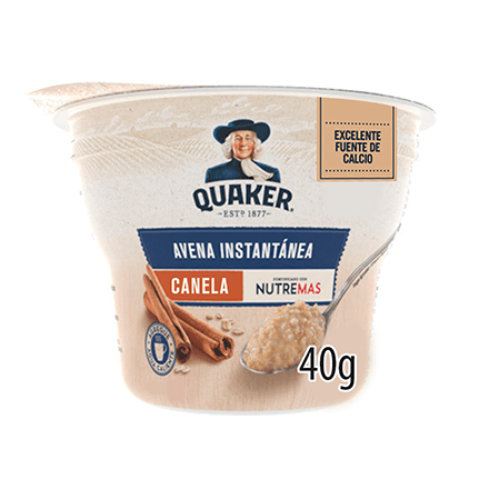 Avena Instantánea Quaker Canela Bote 40 G