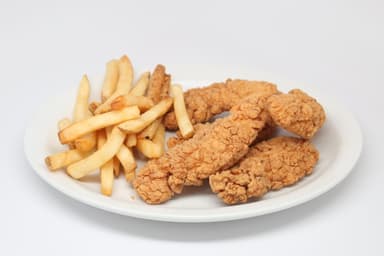 Fajitas de Pollo Empanizado + Papas Fritas