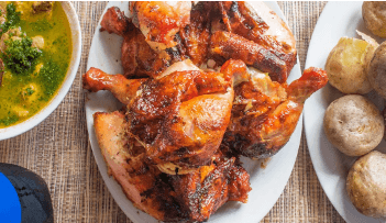 Combo Medio Pollo Asado + Consomé + Gaseosa 1 LT