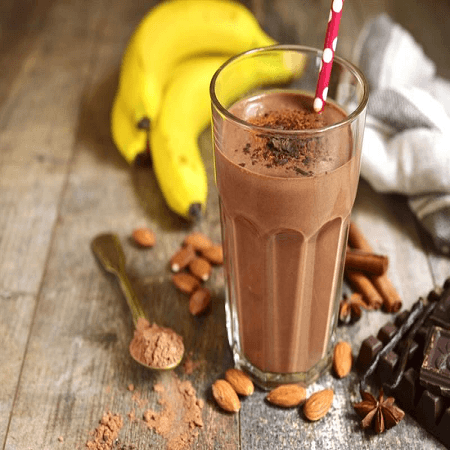 Licuado De Platano Y Chocolate