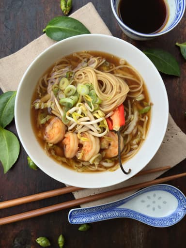 Sopa de Fideo con Camarón