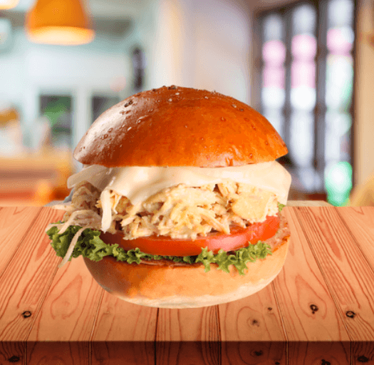Hamburguesa de Pollo Desmenuzado