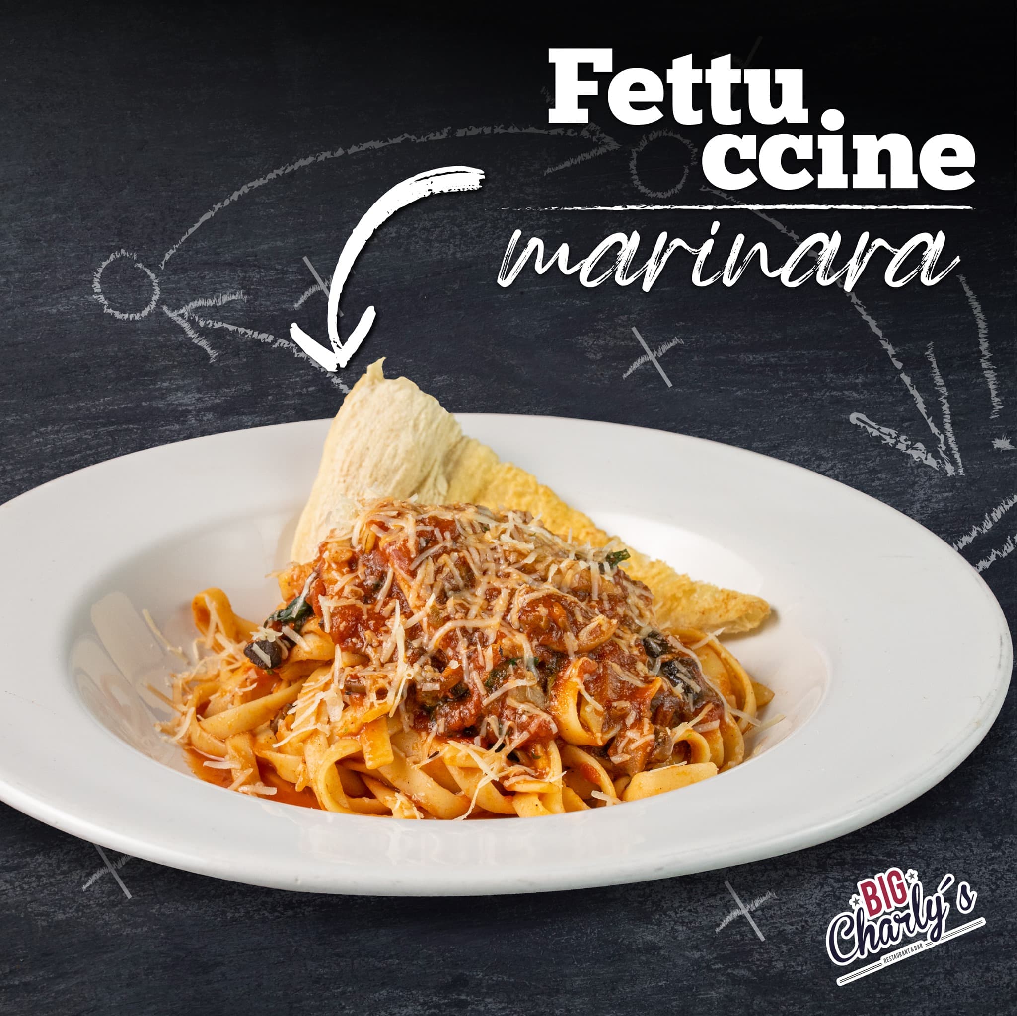 FETUCCINI MARINARA CON POLLO