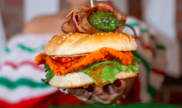 Chicken Burger papas y coca