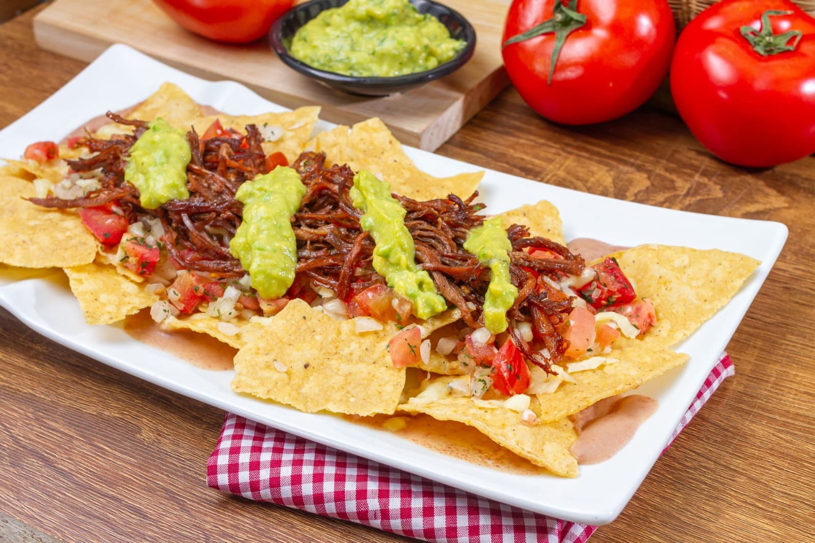 Nachos con Carne o Pollo