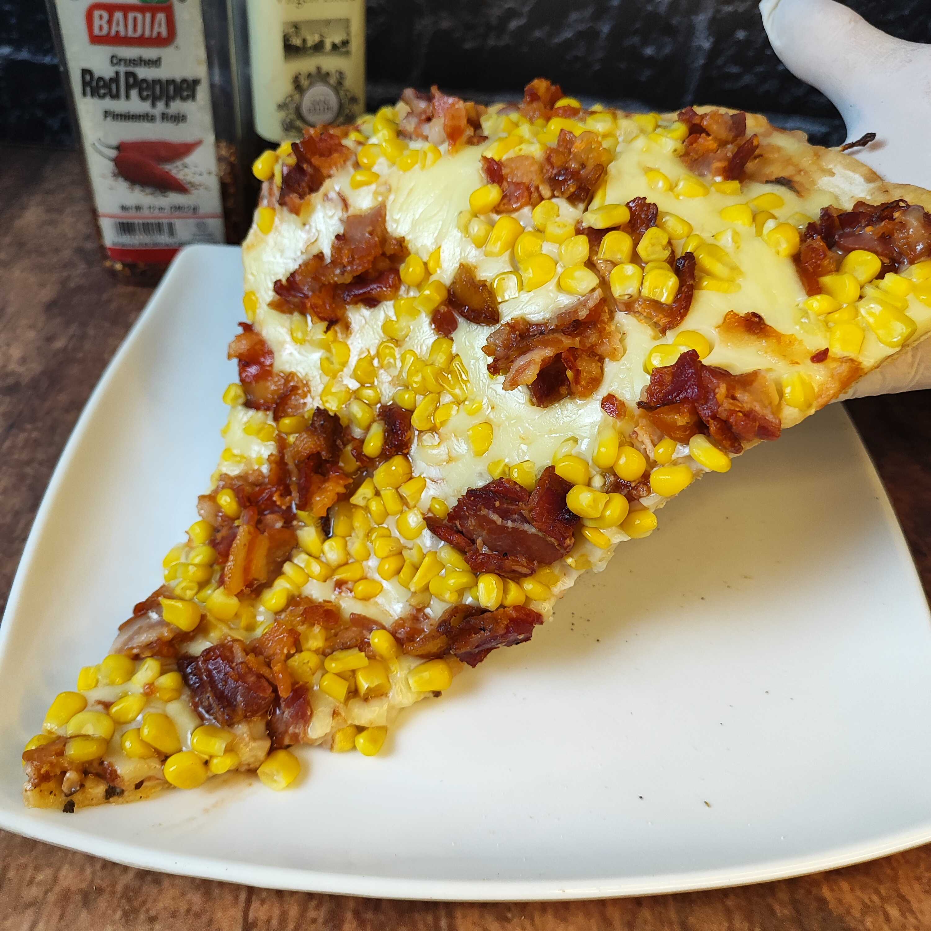 Pizza Maíz Tocineta.