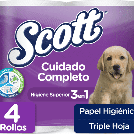 Papel Higiénico Scott Triple Cuidado 4 Uds