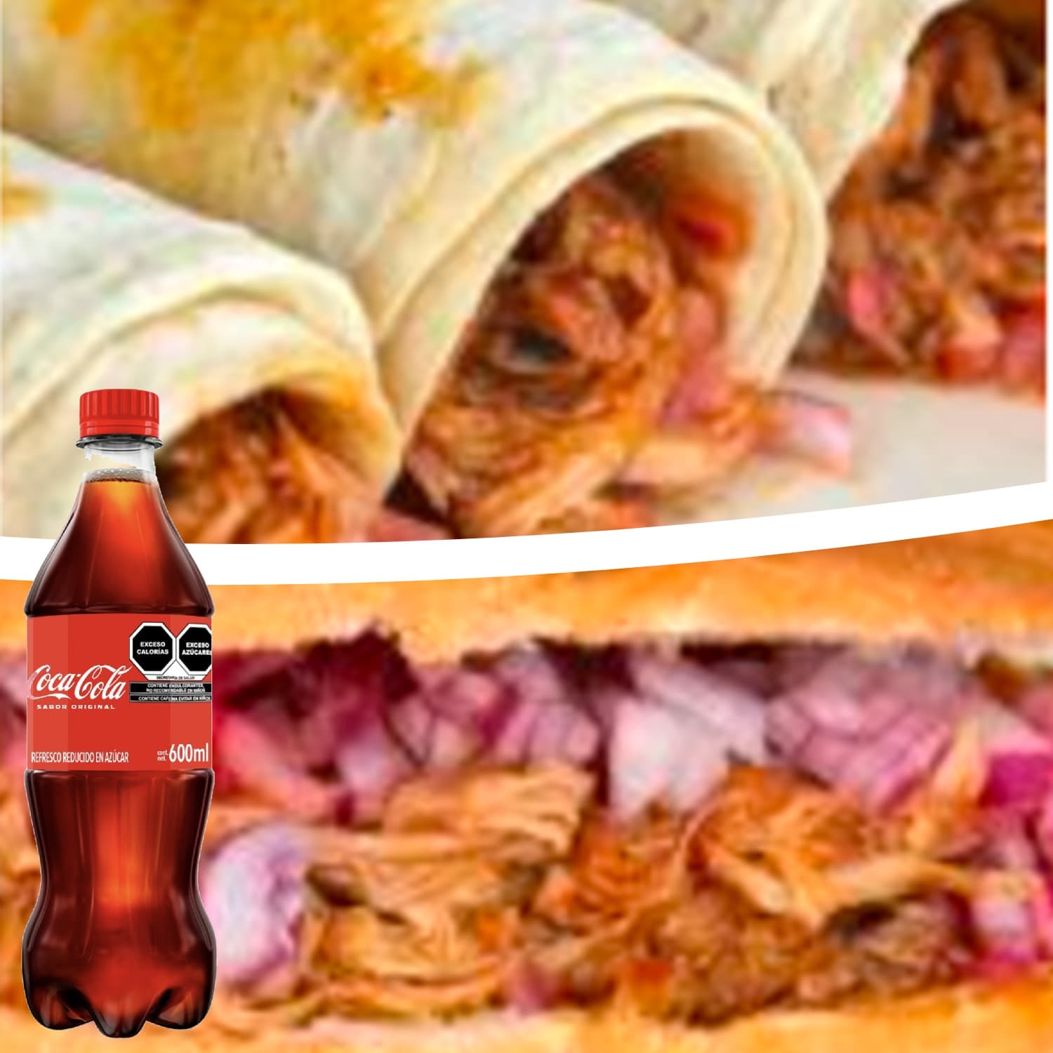 Combos Coca Cola + Tacos/tortas + Coca cola 600 ml