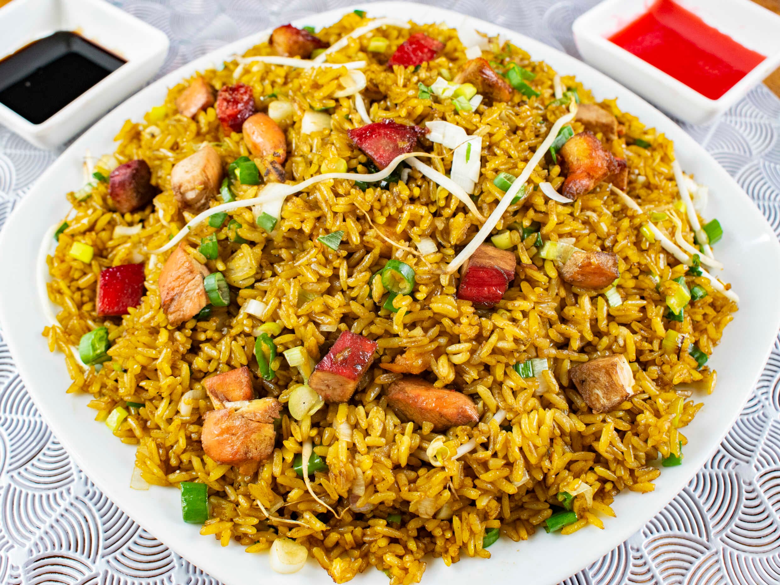 Arroz Con Cerdo y Pollo Grande