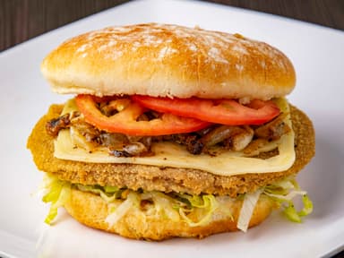 Hamburguesa de Pollo Apanado Sencilla