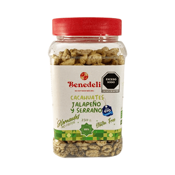 Cacahuate Gourmet Benedeli Jalapeño Con Serrano 250 Gr