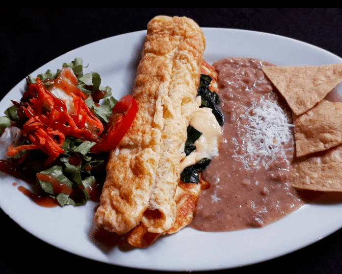 Desayuno Omelet de Espinacas con Queso
