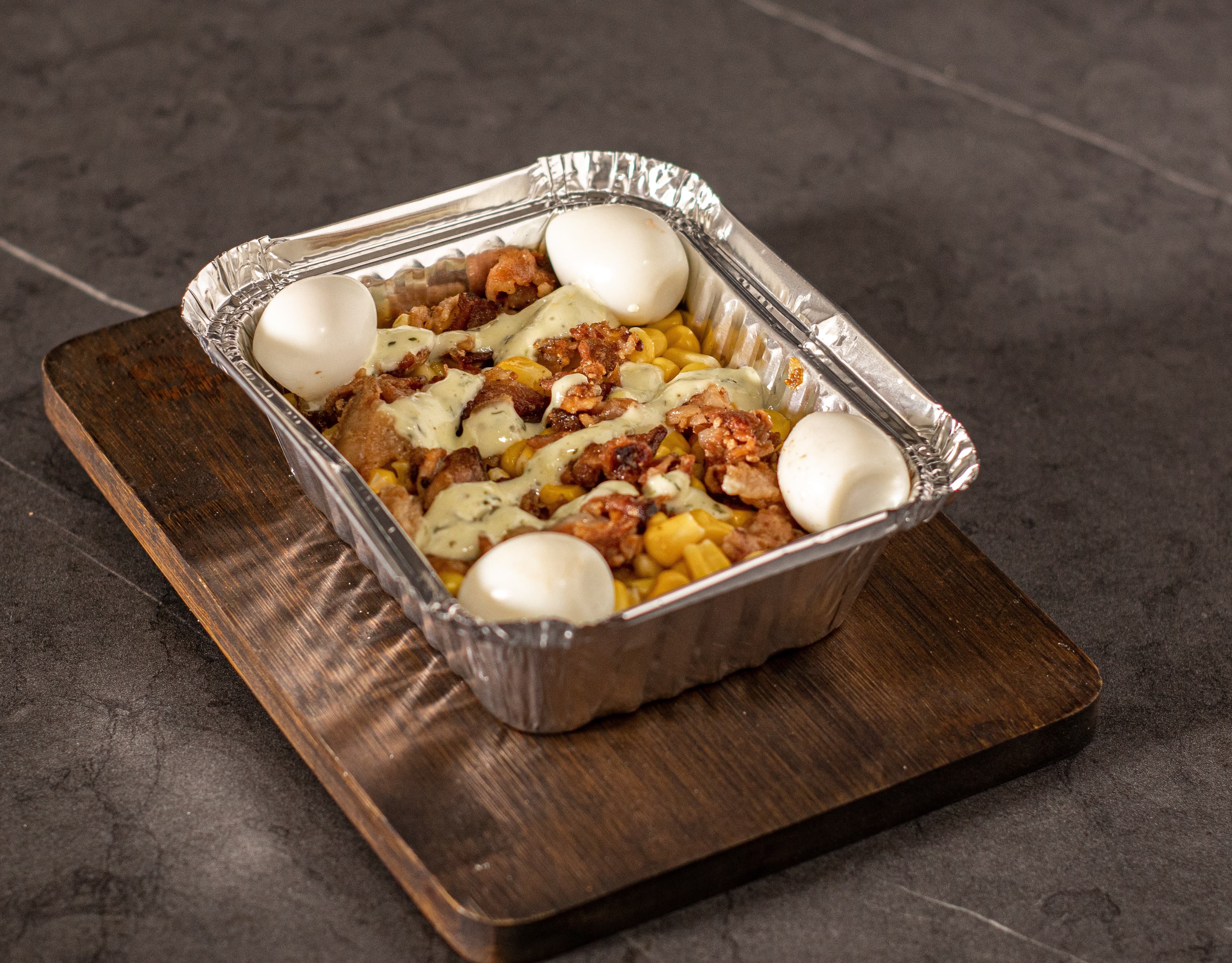 Maicitos Gratinados con Pollo + Tocineta
