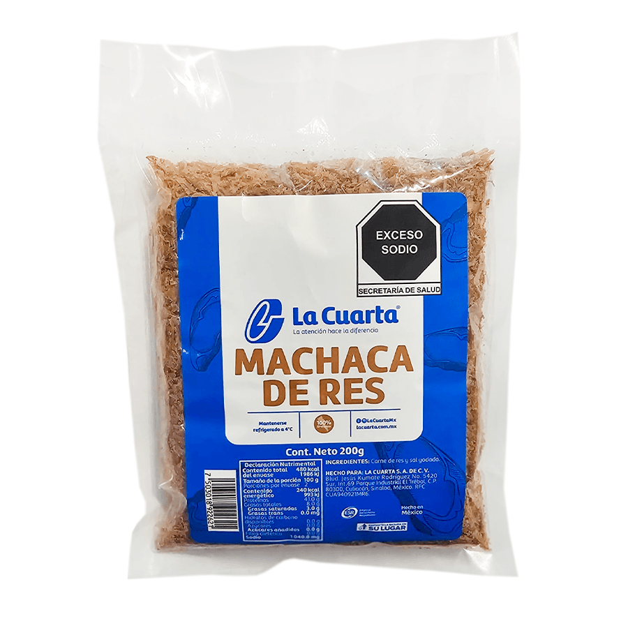 MACHACA DE RES EN BOLSA LA CUARTA 200g