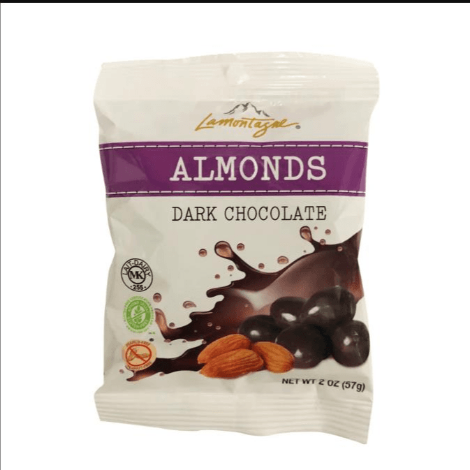 Lamontagne Almendras Cubiertas con Chocolate Negro