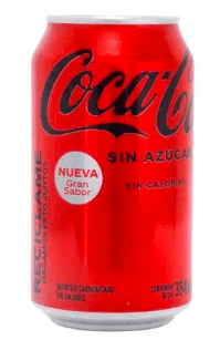Coca Cola Zero en Lata 354 ml