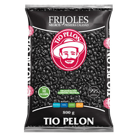 Frijoles Negros Tío Pelón Bolsa 800 kg