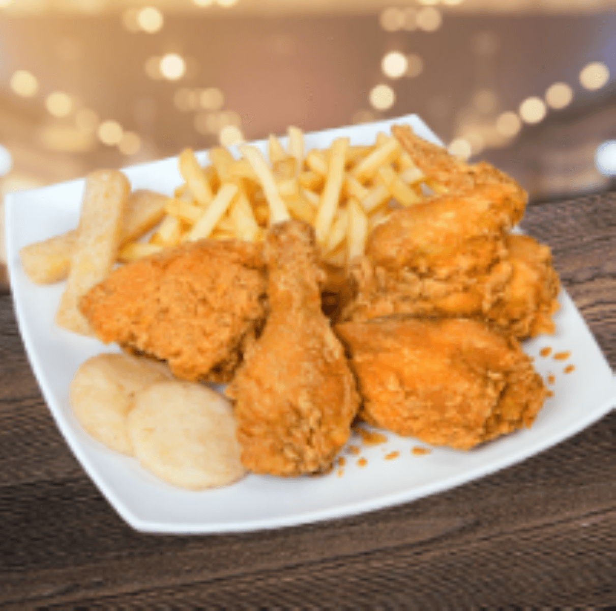 Pollo Entero con Papas a la Francesa