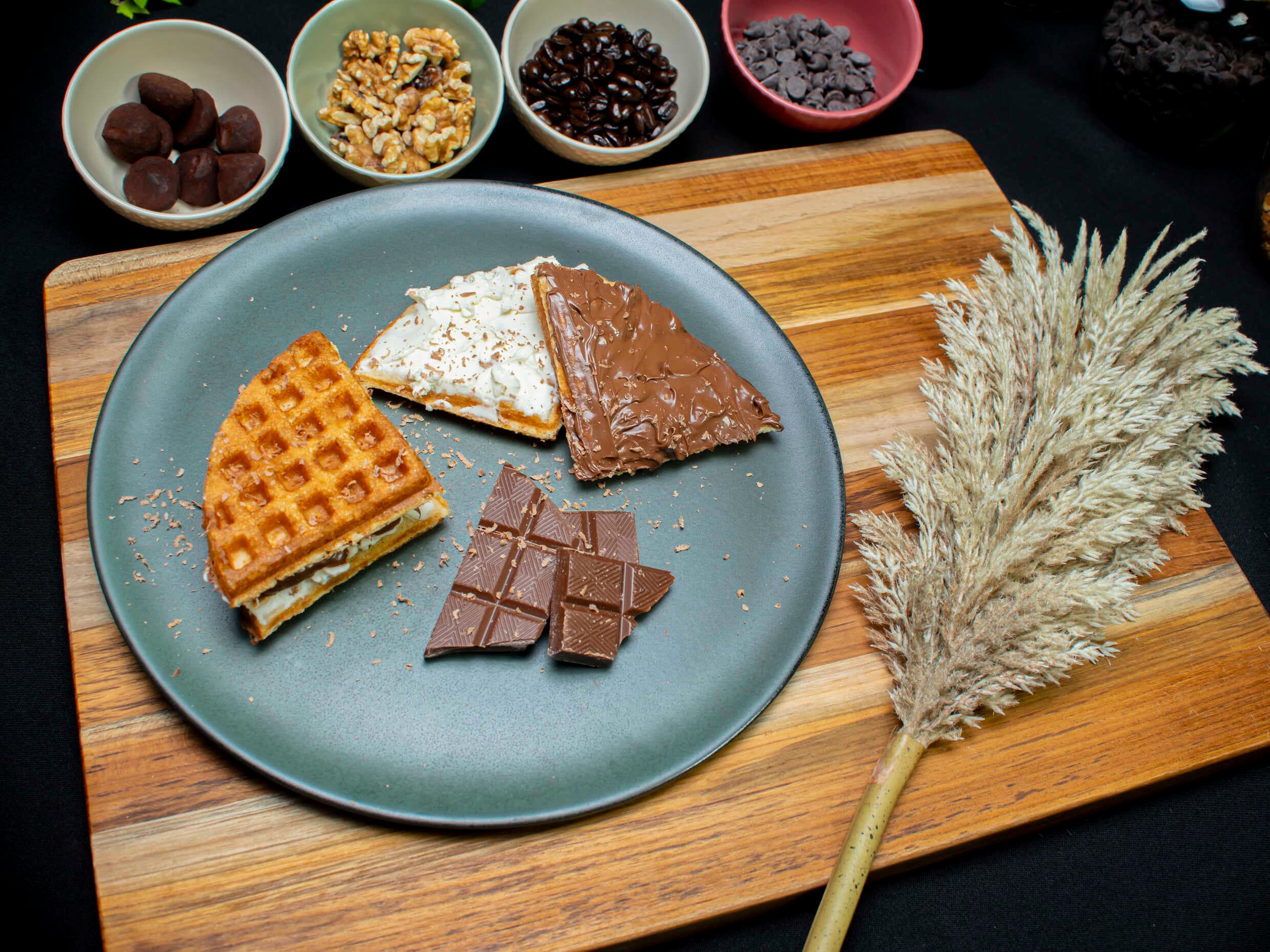 Waffle de Nutella con Philadelphia