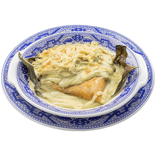Tamal Suizo con Pollo Deshebrado