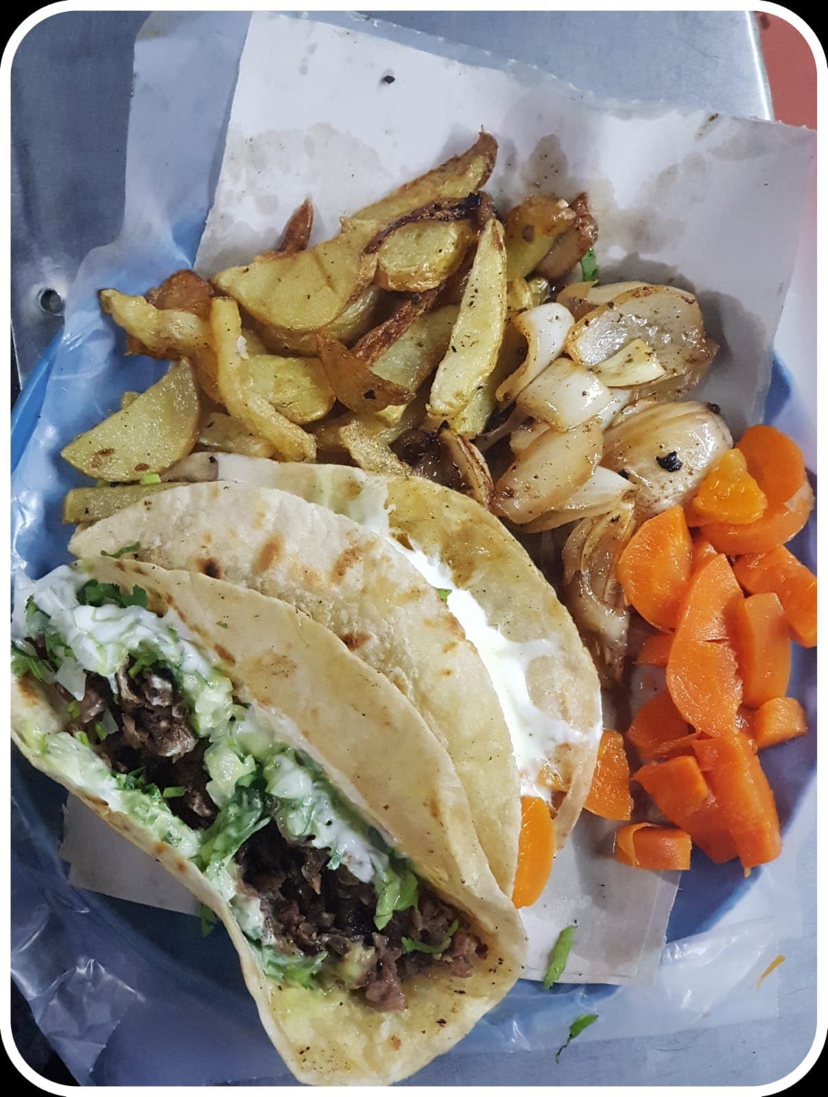 Tacos de Tortilla de Harina.