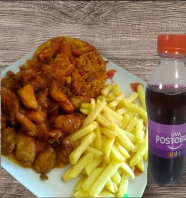 Pollo a la Naranja +Francesas + Gaseosa 250 ml