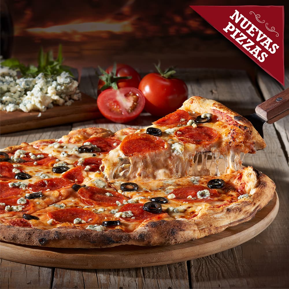 Pizza Peperoni e Aceituna