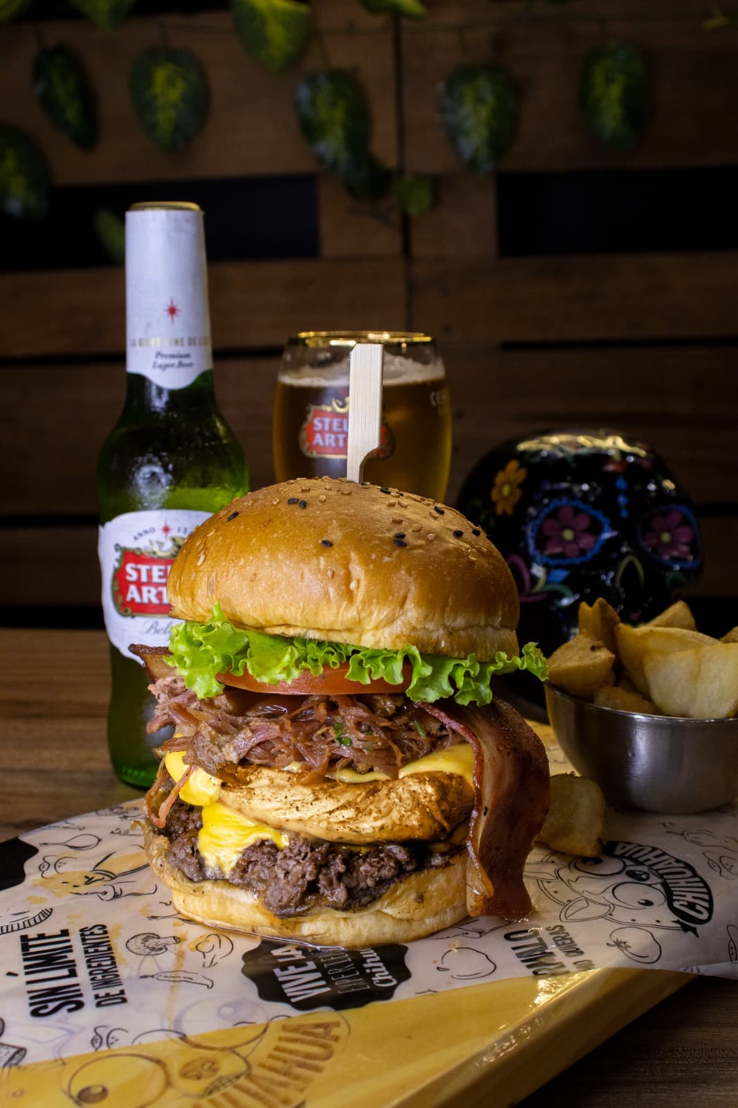 Combo Hamburguesa trifásica + papas