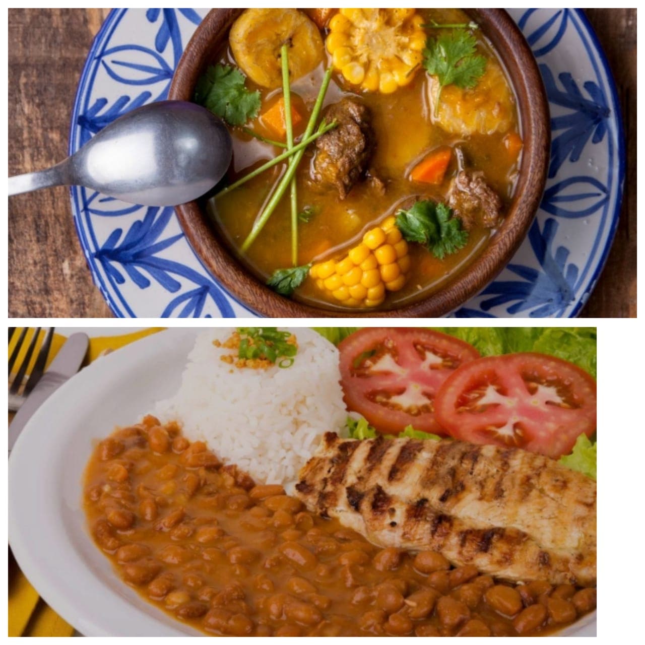 Sancocho de Res más Filete Asado de Pollo