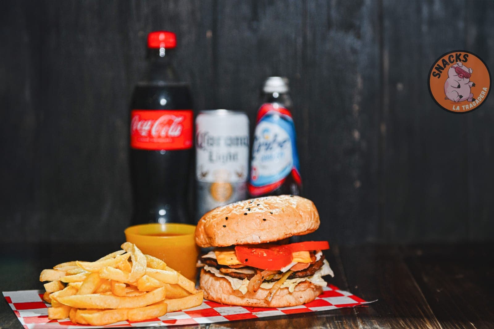 Hamburguesa de Res Con Papas