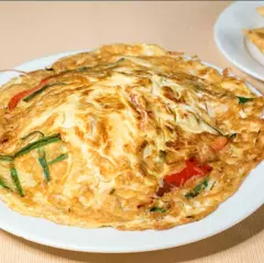 Tortilla con Pollo y Verdura