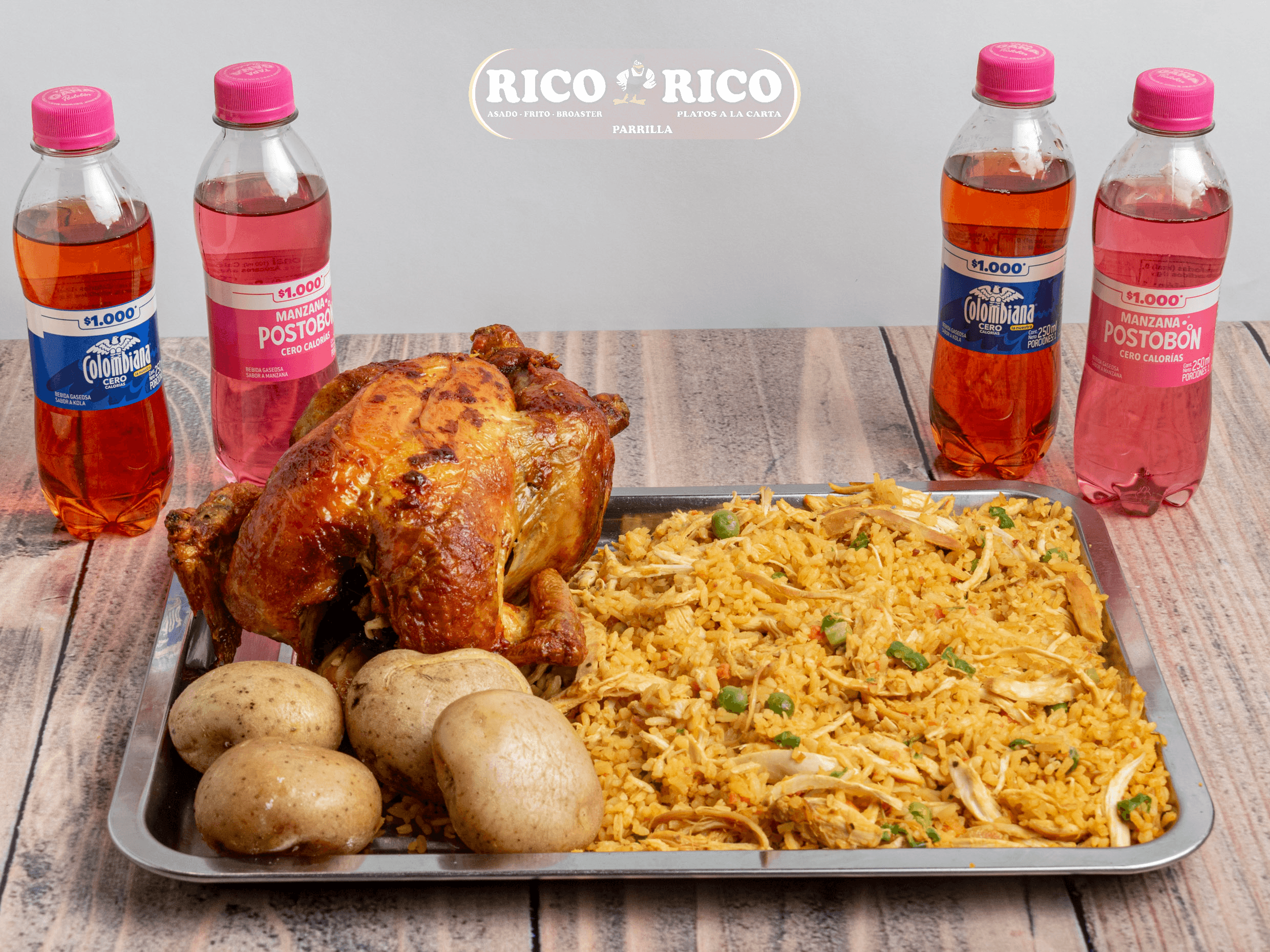 Combo DiDi Arroz con Pollo + 1 Pollo Asado