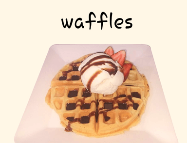 Waffles con Helado