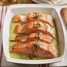 Salmón en salsa 400gr.