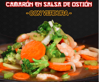 Camarón ostión con verdura 1L