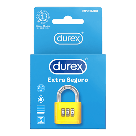 Preservativo Extra Seguro Durex Caja 3 Uds