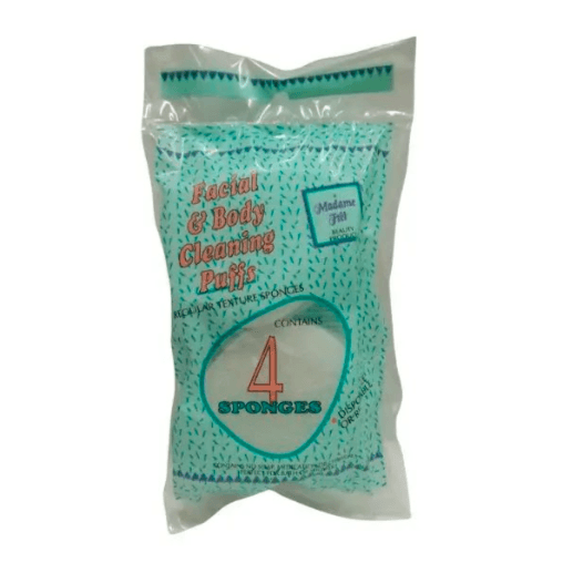 Esponja Corporal y Facial con 4 piezas.