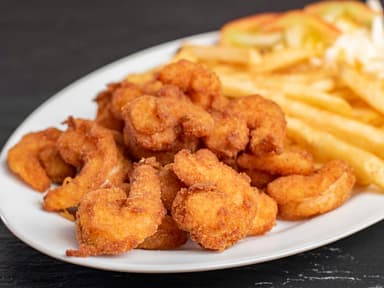 Camarón Al Gusto + Papas + Ensalada